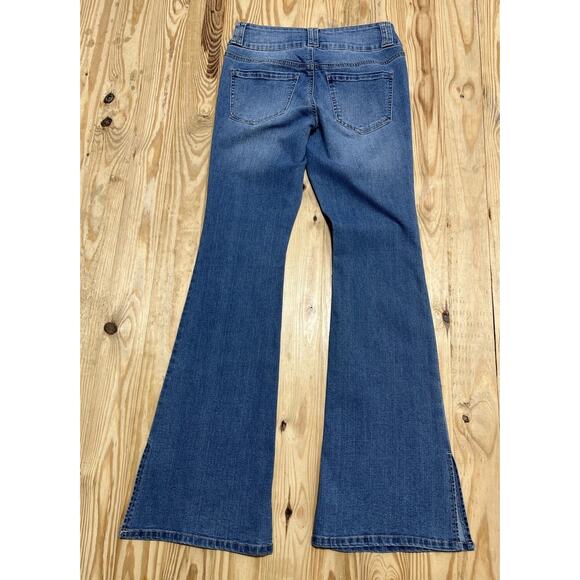 Blue Spice Jeans Womens 3 Blue Mid Rise Flare 70s 90s Cowgirl Boho 27x31 - Picture 2 of 7